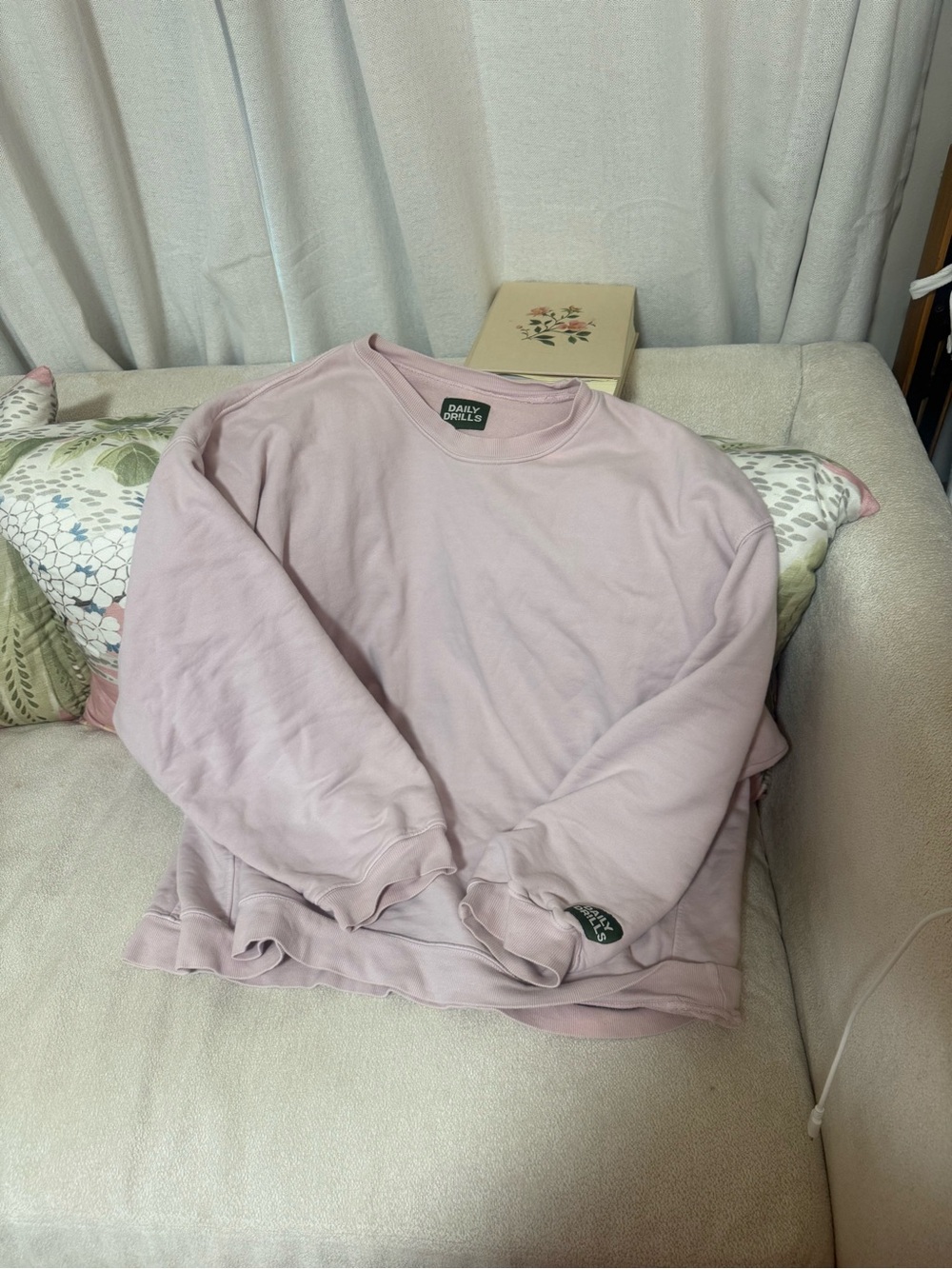 Daily Drills Men's Pastel Pink Crewneck Sweatshirt